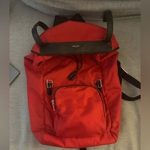 Saint Laurent vintage red backpack